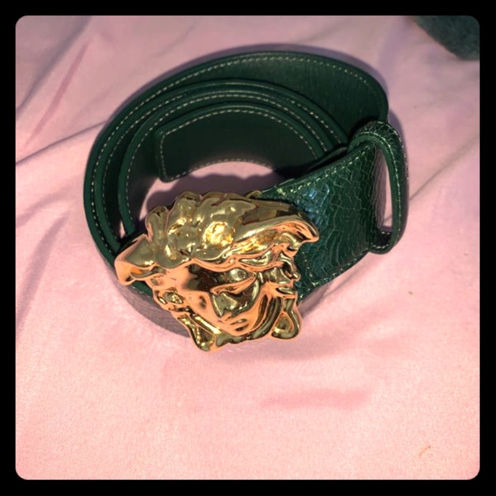 Green Snakeskin Palazzo